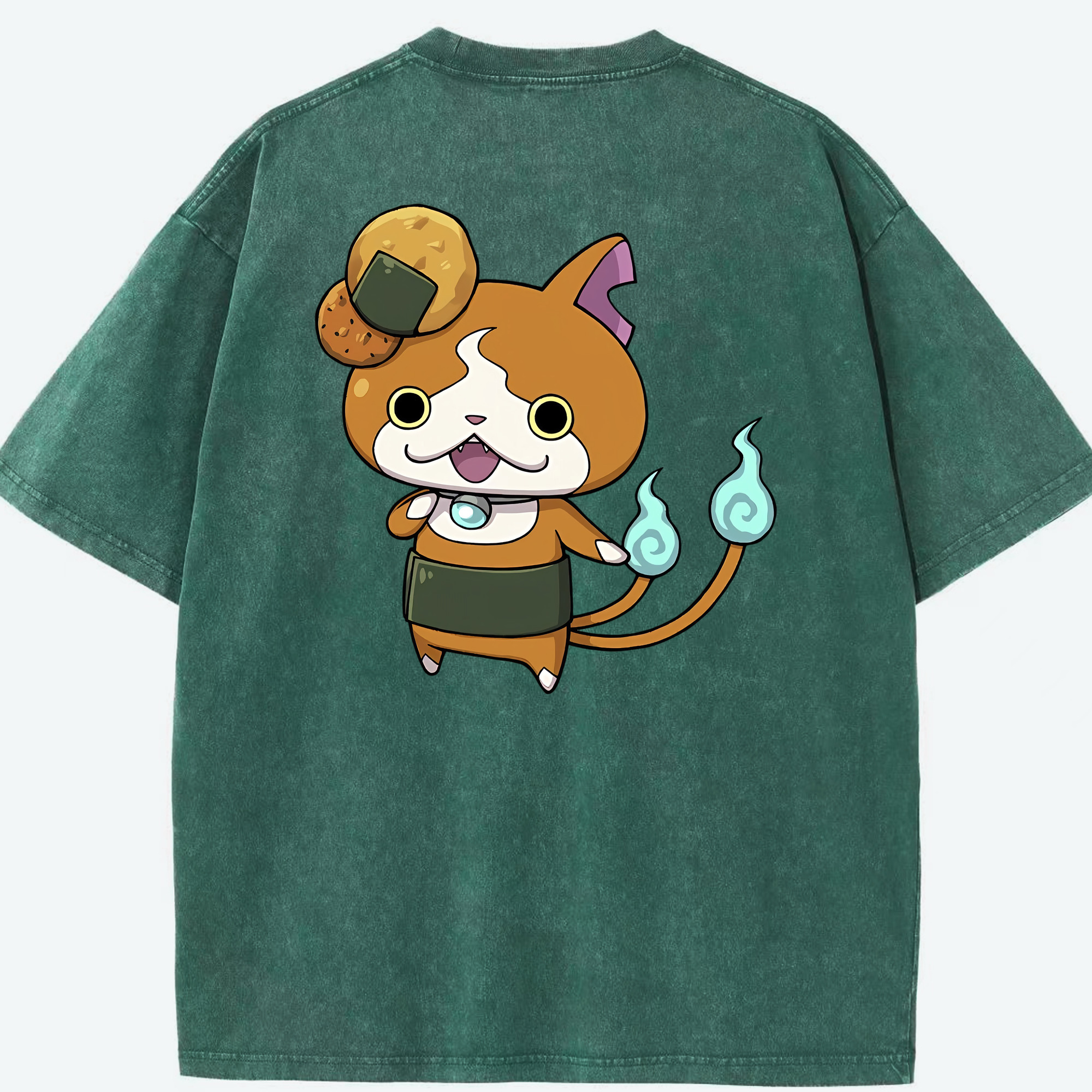 （画像用） 妖怪ウォッチ Yo-kai Watch 綿100% ヴィンテージ風 半袖Tシャツ（背面プリント）